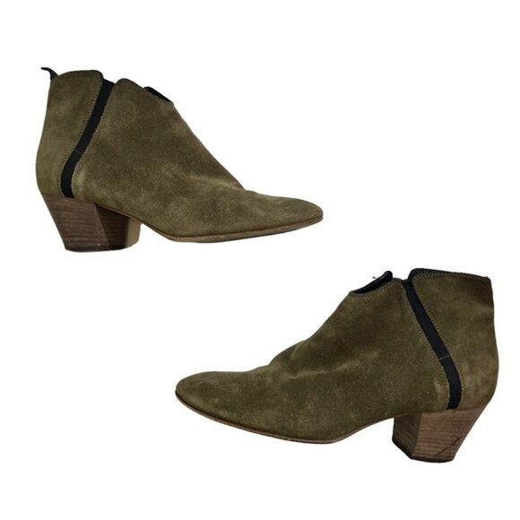 Aquatalia Shoes - Aquatalia boots women's 37 US 7 gray green suede ankle boot bootie